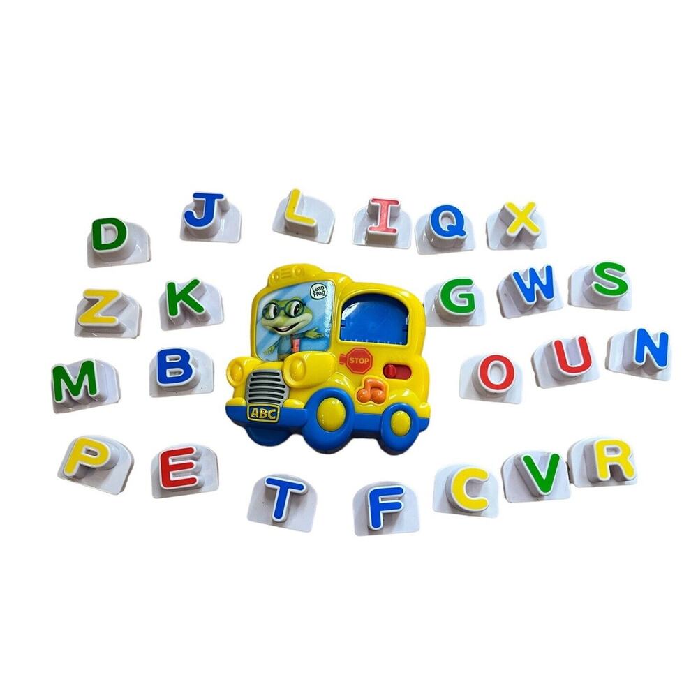 Leap Frog Fridge Phonics Magnetic Alphabet ABC School Bus Works 23 LETTERS